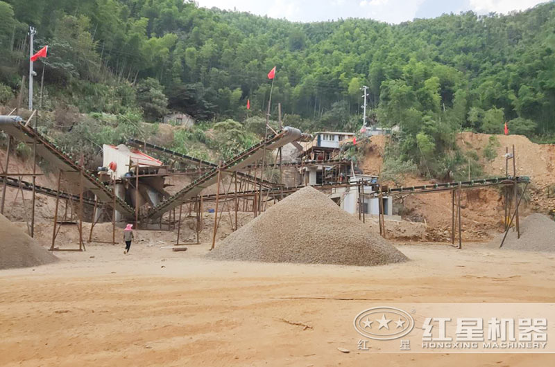 砂石骨料生產制備現場